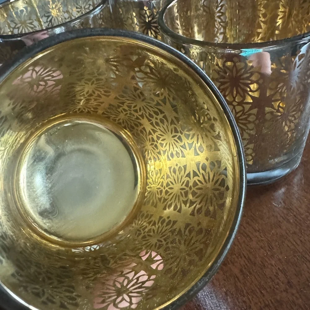 4 Crate&Barrel votive candle holders